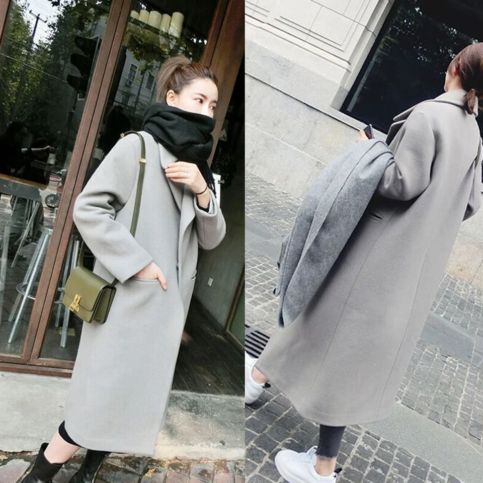 ZYFPGS 2018 Winter Coat Women Fashion Sales Top Plus Size Wool Long Section Brand Fine Fabric Coat Female Autumn Jacket Z0811