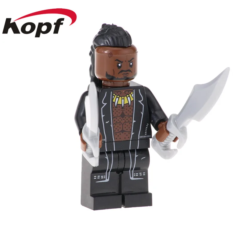 

XH 860 Super Heroes Buiding Blocks W'kabi Shuri M'baku Eric Killmonger Black Panther Education Bricks Figures For Children Toys