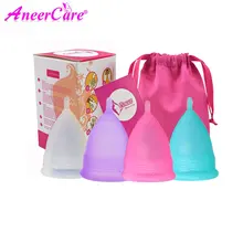Feminine Menstrual cup hygiene Medical 100% silicone Cup vaginal period cup Menstrual reusable lady cup copa menstrual than pads women reusable menstrual cup soft medical silicone lady discharge valve menstrual cups leak safety month period cup vagina care