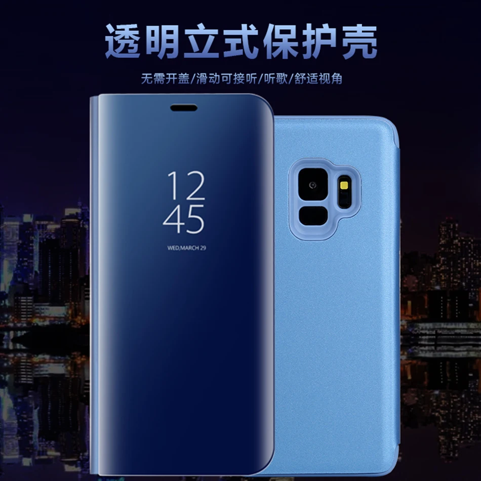 Умный зеркальный чехол для телефона OPPO A7 A5s AX5s Realme 2 3 Pro защитный C2 C1 X F9 F7 A7x флип