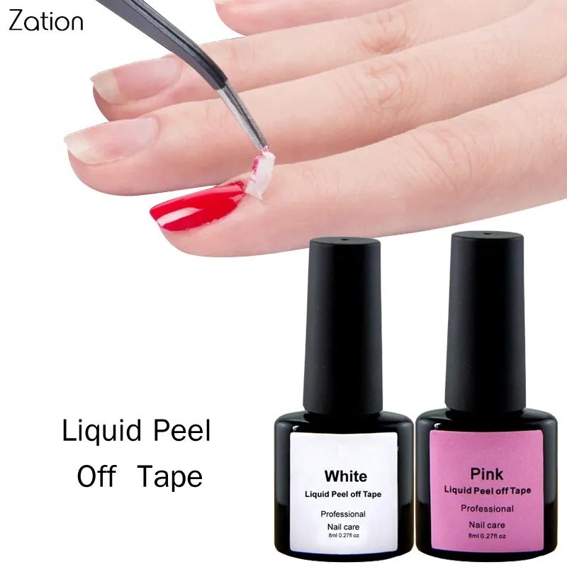 Zation Gel Varnish Peel Off Liquid Nail Art Nail Polish Tape Latex Skin Protect Liquid Easy