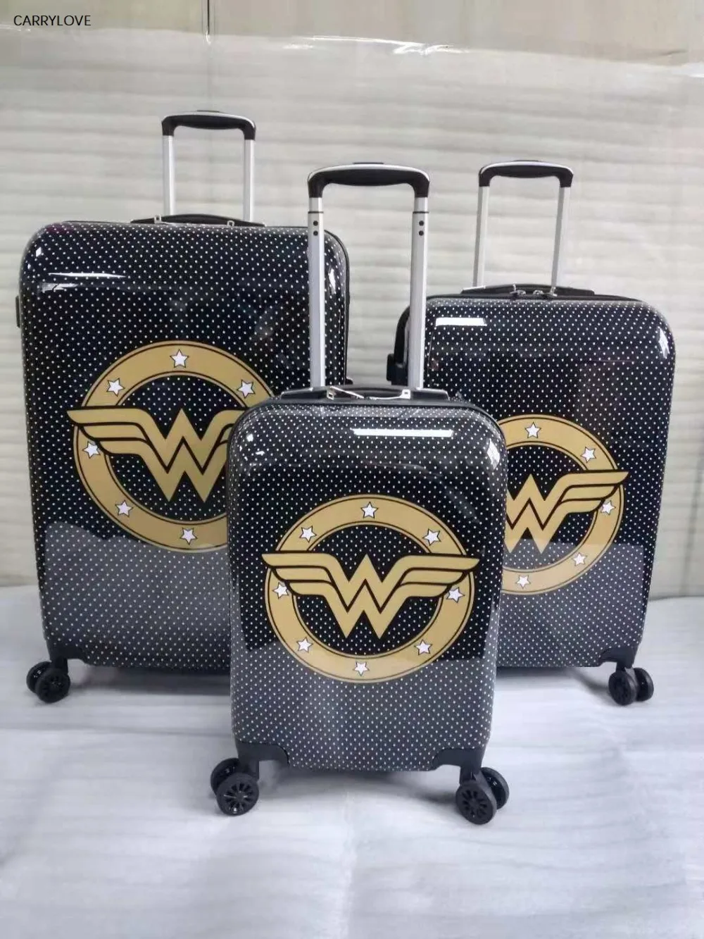 

CARRYLOVE Superhero series 20/24/28 inch size ABS+ PC unique Rolling Luggage Spinner brand Travel Suitcase