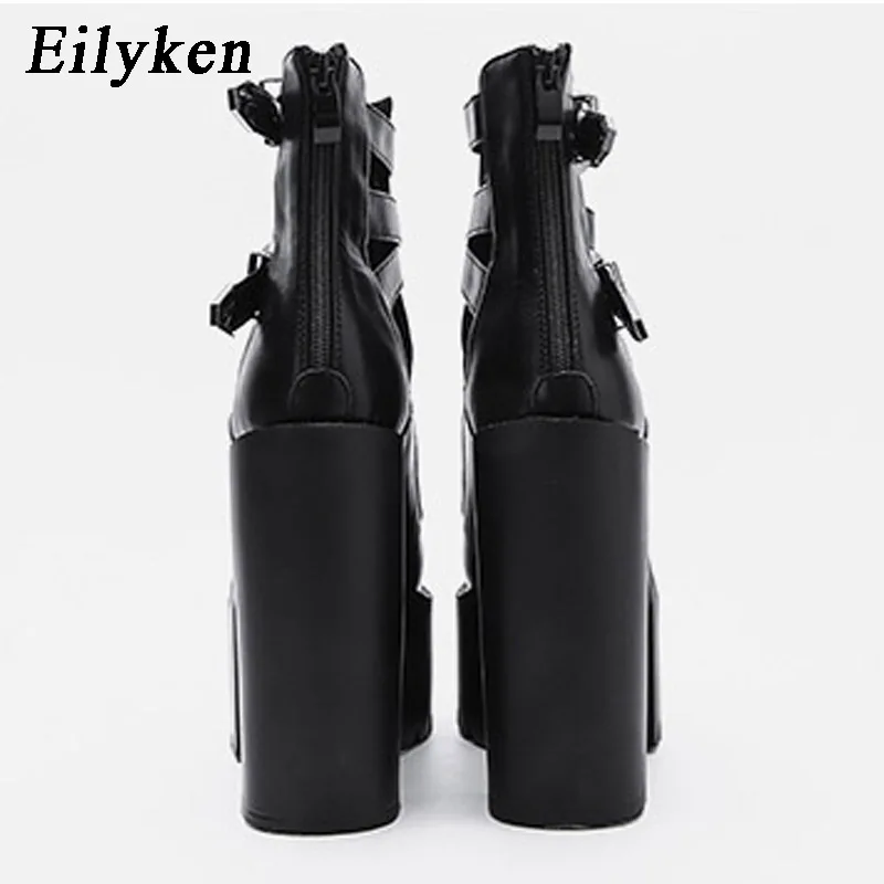 Eilyken/Коллекция 2021 года Модные осенние женские ботинки Кожаные короткие сандалии