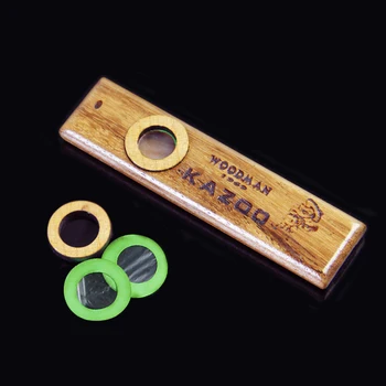 

Wood KAZOO Flute for Music Accompaniment with Spare Flute Diaphrams