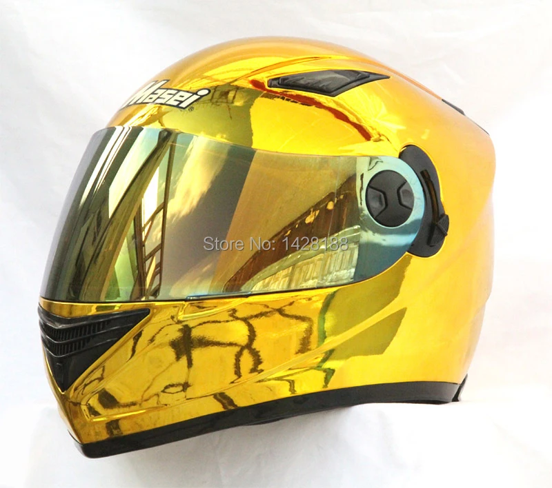 chrome gold motorcycle helmet Modular Full Face DOT Approved by NENKI Motorbike Street Bike Flip up with Dual Visor Sun Shield for Adult, Men and Women NK-815 (XL, Gold): Buy Online at Best Carbon fibre Weight Formula S Carbon Legacy Helmet