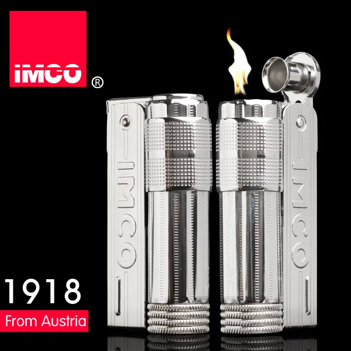 Оригинальная бензиновая Зажигалка IMCO из нержавеющей стали винтажная синяя