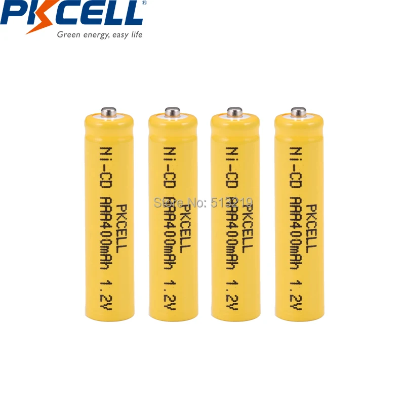 8 шт. PKCELL AAA 400mah 1,2 V ni-cd аккумулятор aaa аккумуляторные батареи верхняя кнопка для газонокосилки, солнечная лужайка лампа