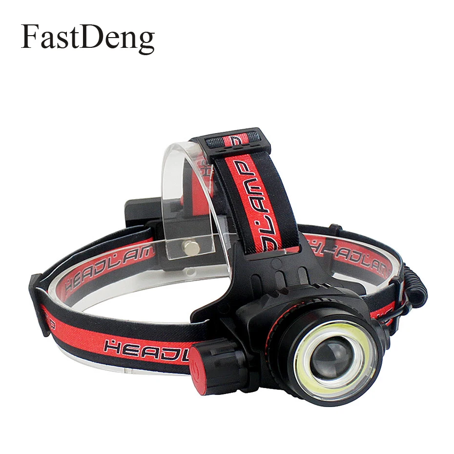 

LED Headlight Usb Rechargeable T6+COB Zoom Head Lamp 18650 Battery Outdoor Waterproof Fishing Running Camping Hunting Lighting