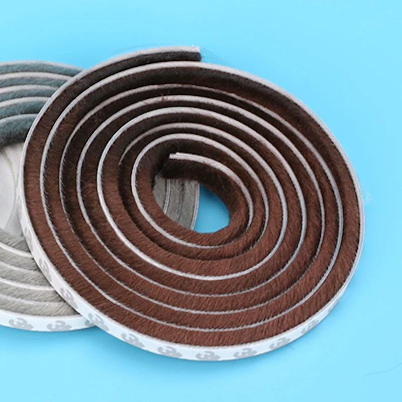 1 Meter 9 X 5mm Brown High Density 3M Backing Seals Brush Gasket Sliding Sash Window Door Weather Strip Draught Excluder SGS |