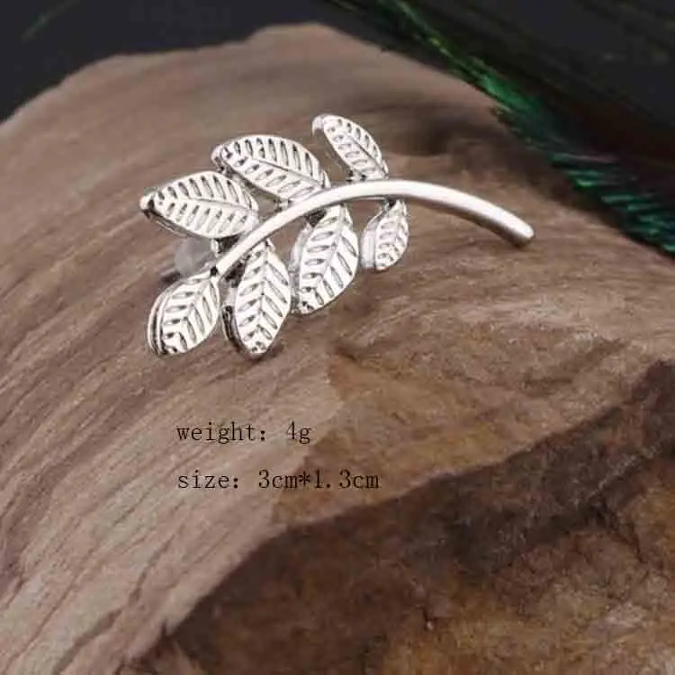 Новые стильные серьги в форме листьев Дамская мода минималистичные листья