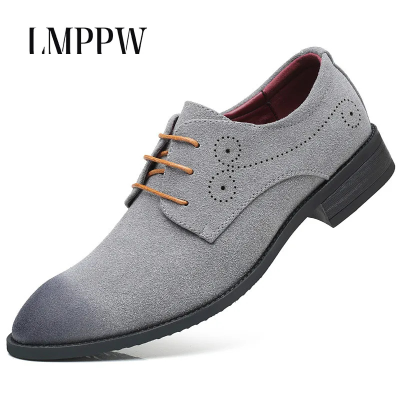 

Large Size 48 Men Oxfords Faux Suede Leather Men Casual Shoes Fashion Breathable Pointed Toe Brogue Shoes Moccasins Dropshipping