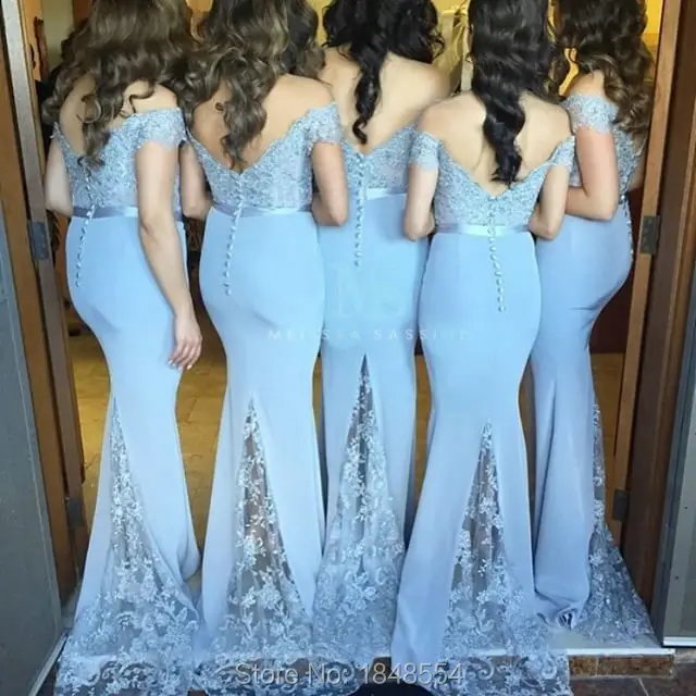 light blue sequin bridesmaid dress