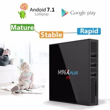 Fuloophi M96X plus Android 7.1 TV Box 2.4G/5G Dual WIFI H.265 4K 3D 18 Amlogic S912 Octa core 2GB/16GB Bluetooth 1000M Lan