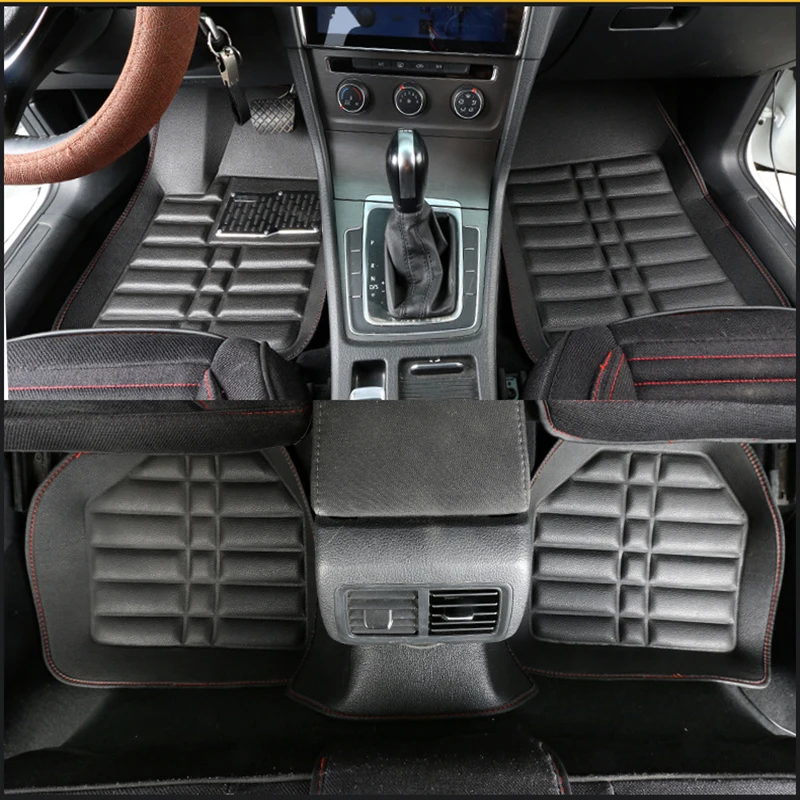 Флэш-память коврик универсальные автомобильные коврики для Защитные чехлы для сидений, сшитые специально для Toyota Corolla Camry Rav4 Auris Prius Yalis Avensis Alphard 4runner Hilux highlander ног