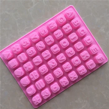 

48 Letters + Numbers + Symbol Of The Alphabet Silicone Chocolate Molds, Handmade Diy Ice Lattice Mold Handmade Soap Mold