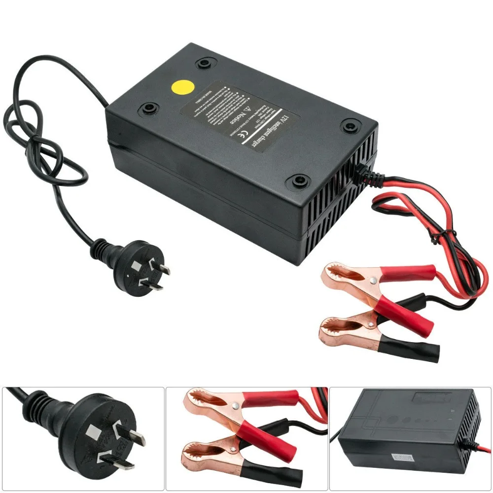 AU Plug 110V/220V Full Automatic Car Battery Charger Intelligent Pulse Repair Battery Charger 12V/24V Truck Motorcycle Charger 