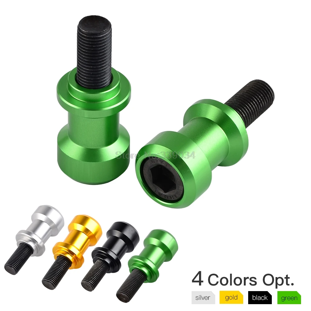 

NICECNC Motorcycle 12mm Swingarm Spools Stand Screws Sliders For Kawasaki ZX6R ZX6 ZX6RR ZX7 ZX7R ZX7RR ZX9 ZX9R ZXR750 95-2003