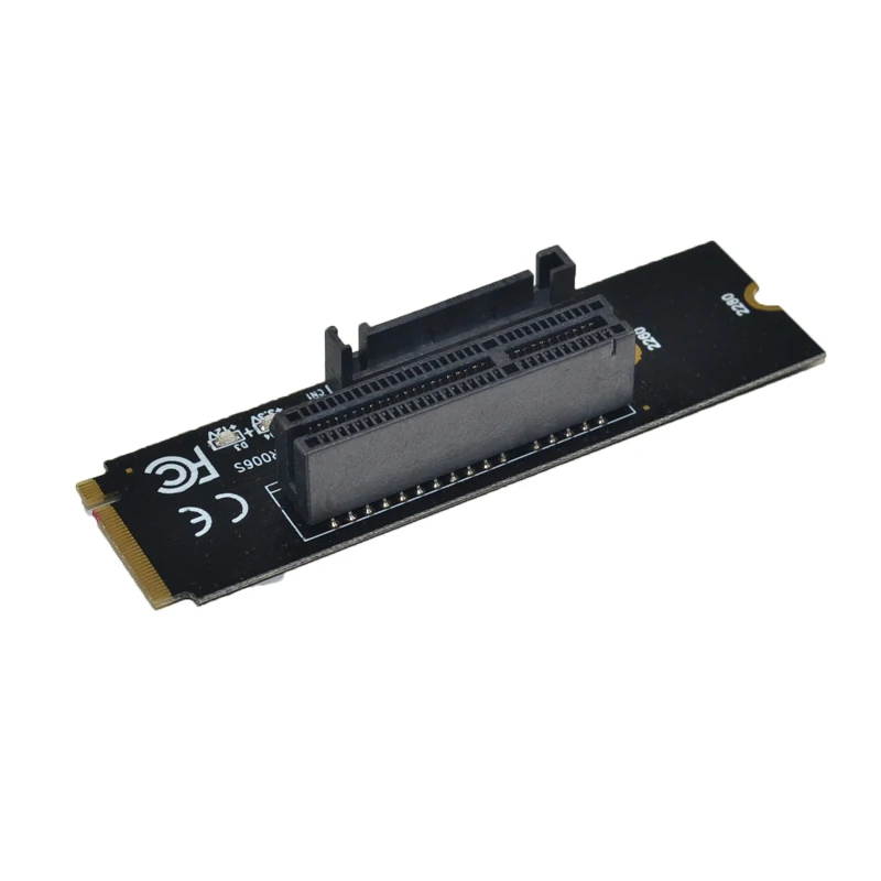 Новейший NGFF M.2 к PCI-E 4X Riser Card M2 M ключ к PCIe X4 адаптер со светодиодный индикатор SATA стояк силовой проводки для майнинга биткоина