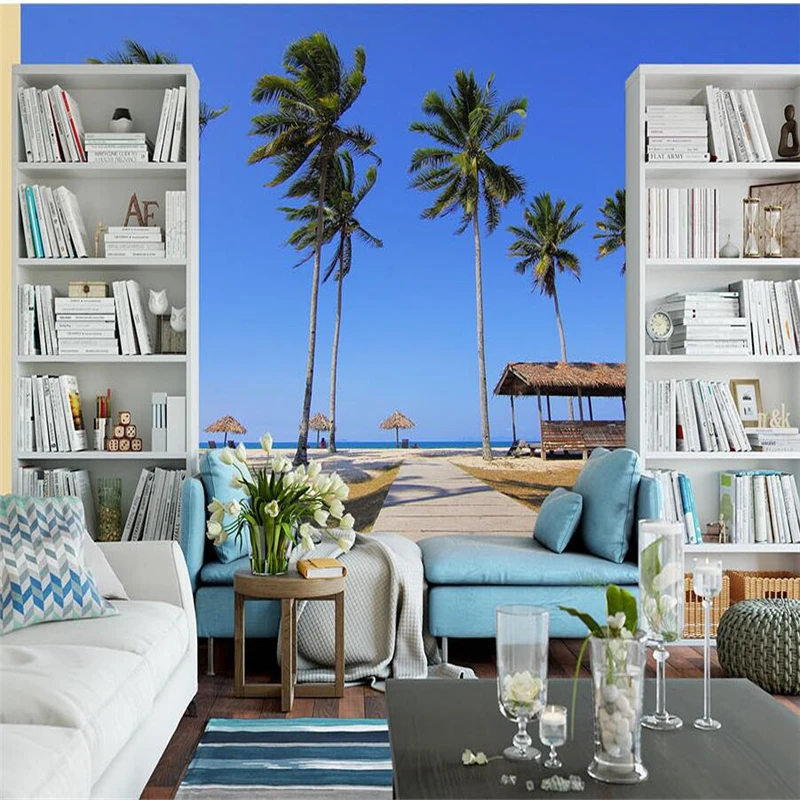 

wellyu papel parede Custom wallpaper Southeast Asia Coconut Beach in Malaysia papel de parede 3d papier peint behang