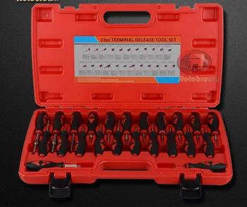 

23PCS Universal Terminal Release Tools Set Harness Connector Remover Tool Package Hand Tool Kit with Plastic Toolbox Storage