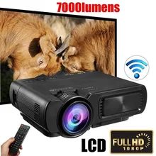 T5 lcd Full 7000лм HD 1080P Wifi Смарт видео светодиодный проектор для домашнего кинотеатра USB VGA HDMI AV TF