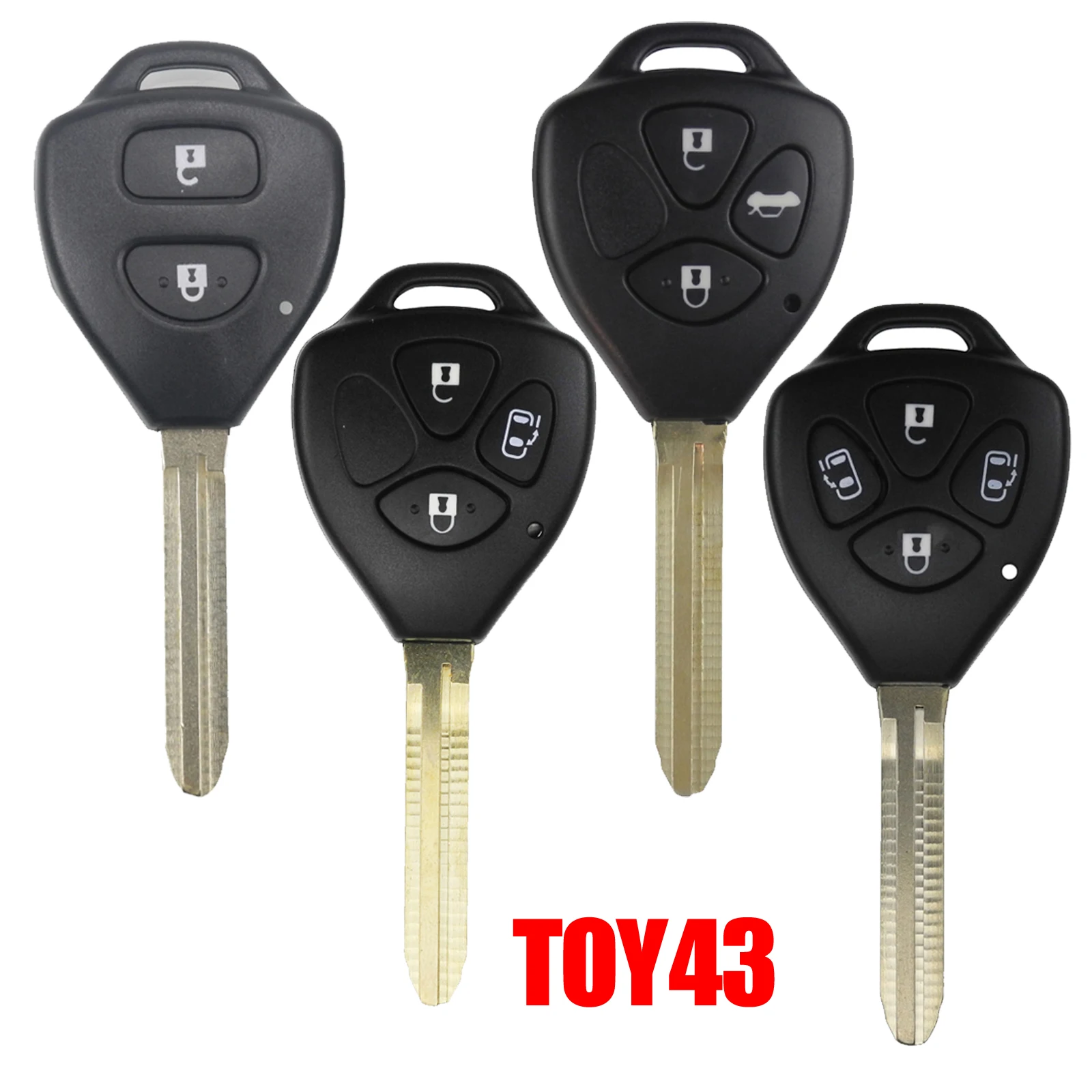 

Remote Key Shell For Toyota Yaris Prado Tarago Camry Corolla RAV4 Hilux Vitz Aqua REIZ Crown Avalon Venza 2007-2012 Toy43 Blade