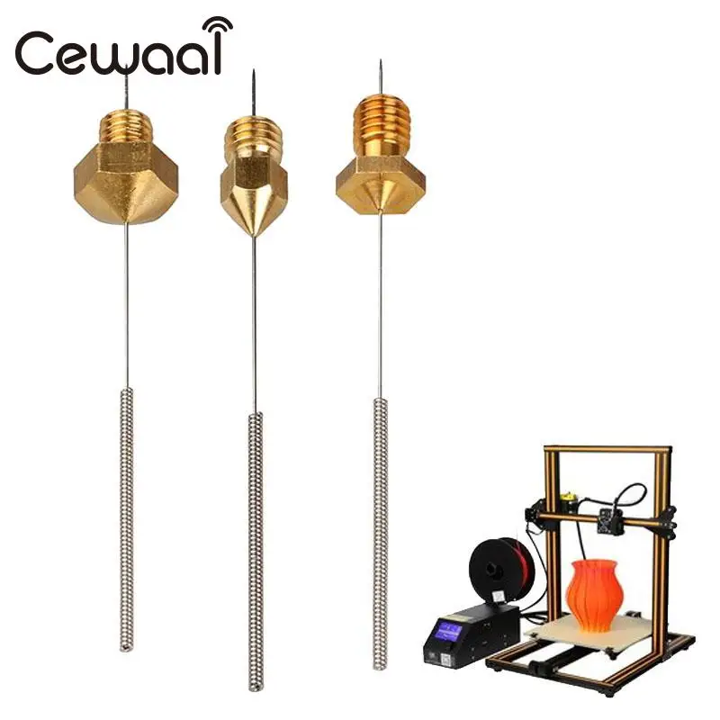 

CEWAAL 10Pcs 3D Printer Nozzle Bendable Cleaning Needles Stainless Steel Drill Bit Nozzle Cleaning Cleaner 0.2mm 0.3mm 0.4mm
