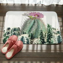 Гостиная спальня Нескользящие коврики дверь в ванную коврики Тропическое растение кактус печать Коврики для пола коврики для дома