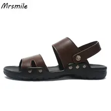 

Plus Size 39-49 Summer Sandals Men Leather Anti-Slip Sport Sandals Big Size Comfortable Boys Beach Sandals