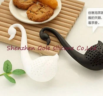 

1000pcs/lot New Tea Strainer Nolvety Gift Swan Spoon Infuser Teaspoon Filter Creative Plastic Tea Tools Kitchen Accessories
