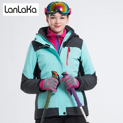 

LANLAKA NEW Brand Ski Jacket Women Skiing Snowboarding jackets Warm Snow Coat Breathable 7 Color Optional Ski Jackets Female