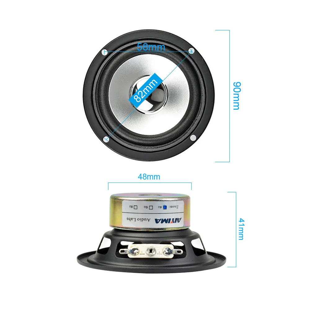 2Pcs 3 Inch Audio Portable Speakers Full Range 10W 4Ohm Altavoz Portatil Speaker DIY HIFI Loudspeaker Stereo Home Theater