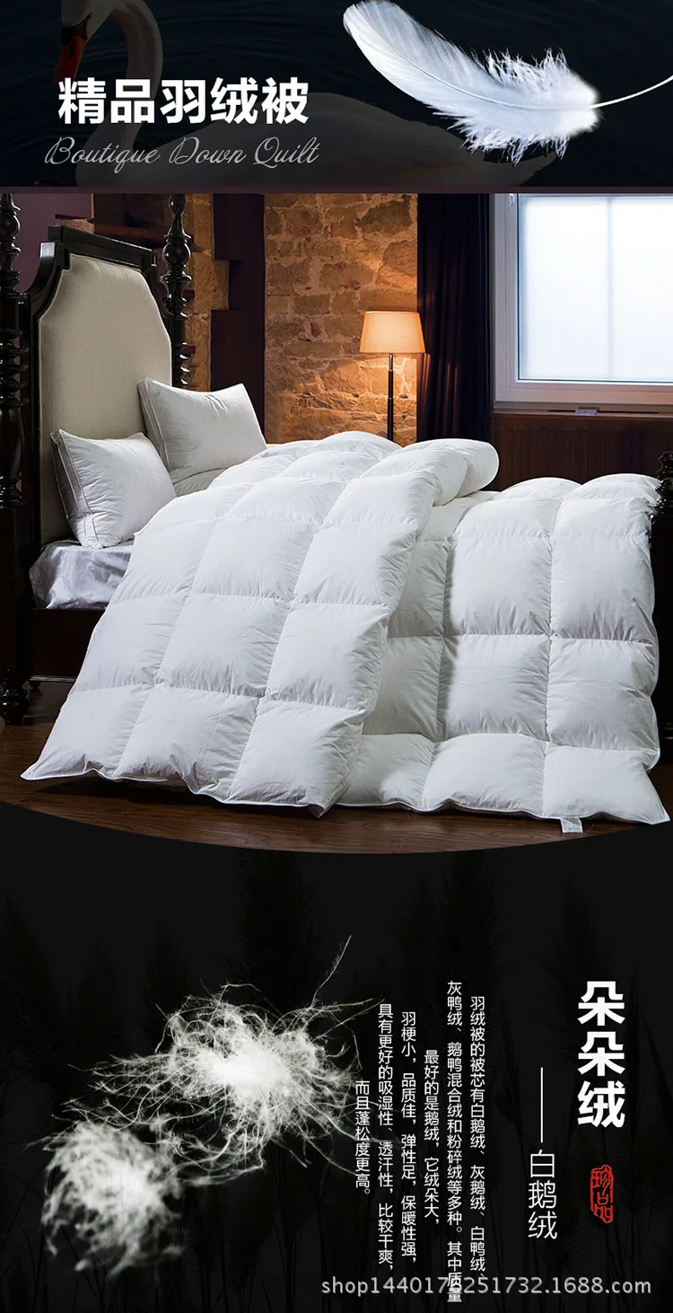 

100% white goose down quilt king queen full twin size Luxurious warm winter comforter