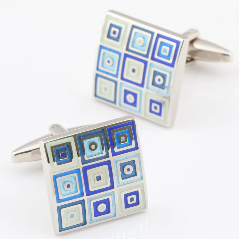 

2018 New Simple Style Cufflinks Mens Shirt Cuff Button Christmas Gifts for Men Silver Plated Cuff link