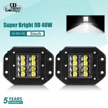 

CO LIGHT Super Bright 9D 80W Led Work Light 12V 5" Flood Driving Beam Strobe Led Light Bar 24V DRL for Trucks 4x4 ATV Fog Light