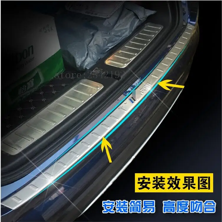 

Stainless Steel Rear Bumper Door Sill Protector Plate Scuff For BMW X4 2015 car -styling accessories 1