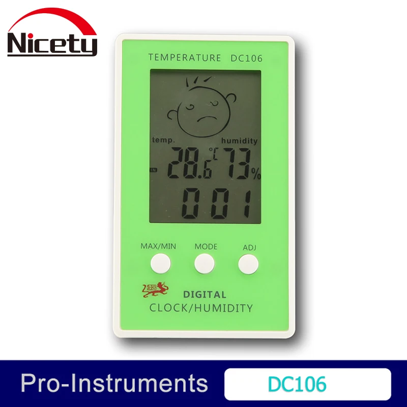 DC105 High Accuracy Digital LCD Thermometer Hygrometer Indoors Outdoors Testers