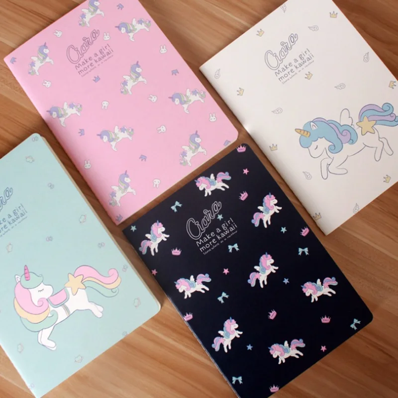 

1 Pcs Cute Kawaii B5 Animal Unicorn Printing Cover Notebook Diary Planner Notepad Paper Schedule Student Stationery Gift