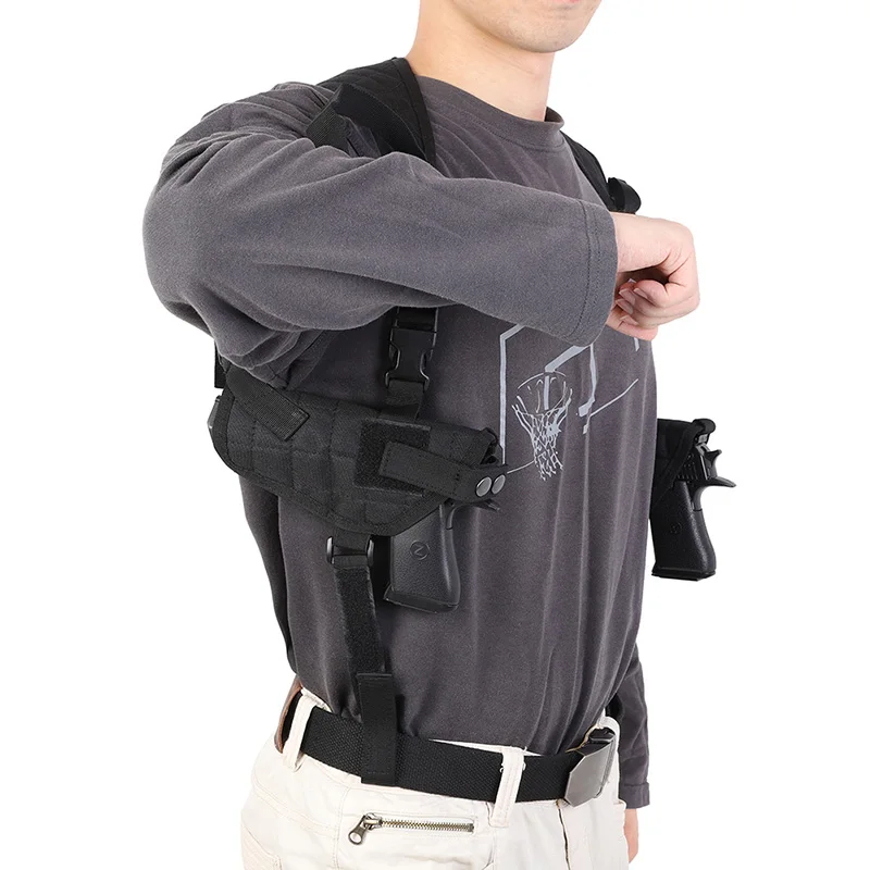 

Dual Armpit Holster Bag Men Softshell Portable Adjustable (Concealed) Underarm Pouch Shoulder Bags Hunting Supplies