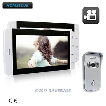 

HOMSECUR Wired Video Door Phone Intercom System 7" Recording Monitor Support 32GB Card 1V2