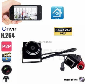 

Surveillance Audio Video Camera Mini 960P IP Network Wide Angle Cctv Camera P2P Onvif Plug and Play With 1.78mm Fisheye Lens