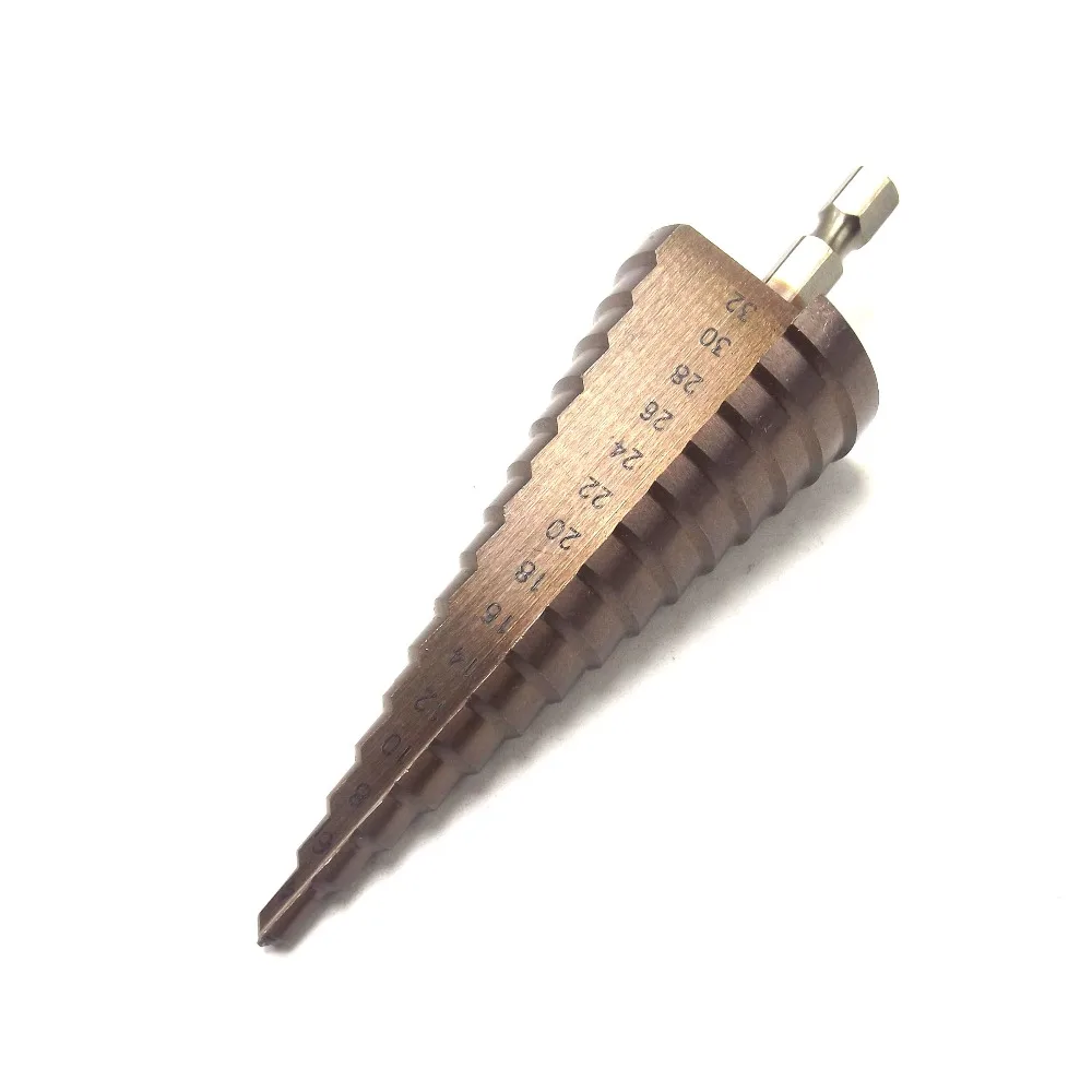 HSS-CO / M35 Hexagonal handle Triangle Shank 4-20mm Cobalt Straight Shank Bit Metal Cone Bit Stainless Steel Hole Saw