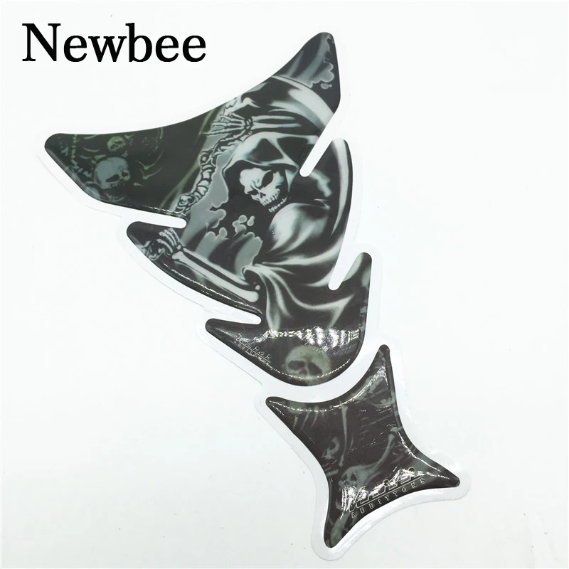 

Newbee 3D Motorcycle Decal Gas Oil Fuel Tank Pad Protector Skull Racing Car Sticker For Yamaha Honda Suzuki Kawasaki BMW Ninja