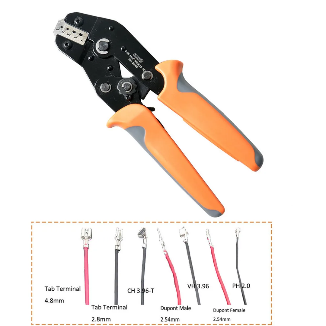 

Terminal Crimping Pliers Ratchet Crimper Mayitr Precise Crimp Tool 0.08-1mm2 AWG18-28 For PH2.0/XH2.54/ /KF2510 Terminal