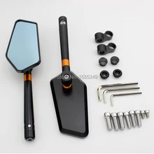Black CNC Motorcycle Spare Parts Side Mirrors For Yamaha Kawasaki Suzuki Honda Harley BMW Buell Aprilia Triumph Ducati KTM