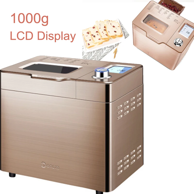 

15%JA117 Color Steel Sugar-free Automatic Sprinkler Hot-air Circulation Heating Cake Bread Maker Dough Mixer 1000g LCD Display