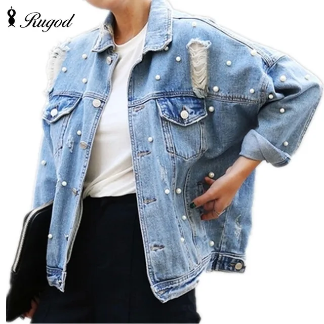 Rugod 2018 primavera de las mujeres chaqueta de mezclilla