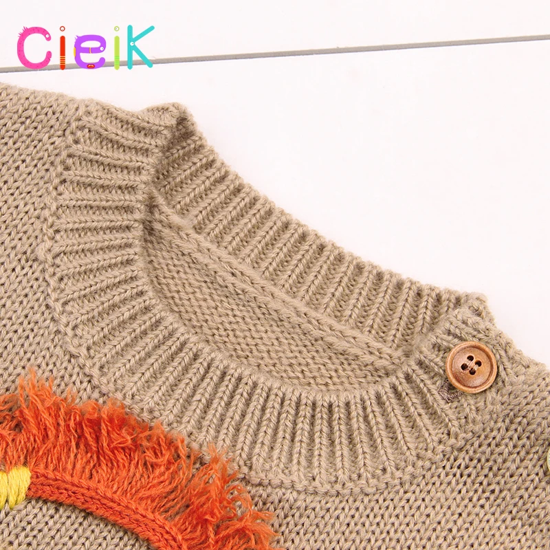 CieiK Knitted Baby Sweater Cartoon Lion Girl Winter Photography Clothes Spring Newborn Boys Kleding Cardigan Child meisje Kids  (1)
