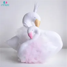 Плюшевая подушка для новорожденных с изображением лебедя Детская кукла для сна реквизит для фотосъемки Детская комната украшения детские постельные принадлежности