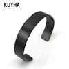 Laser Stainless Steel Bracelet For Women/Men Black/Gold/Silver Color Cuff Bangles Open Bracelet Femme Fashion Accessories 1